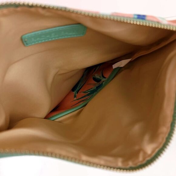 Rachel Pally Green Palm Leaf Reversible Clutch - Picture 5 of 5
